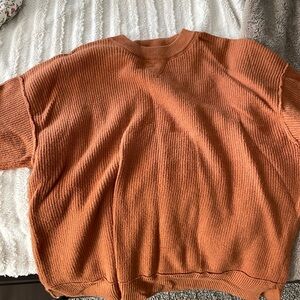 Oversized orange sweater